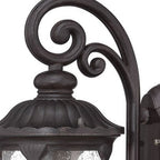 Black And Clear Seeded Dimmable Outdoor Hanging Light With Black And Clear Shades