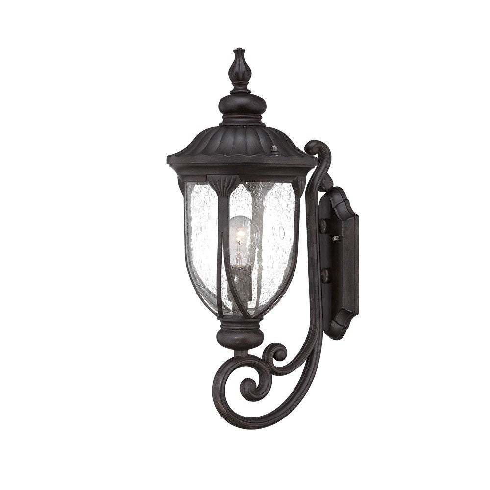 Black And Clear Seeded Dimmable Outdoor Hanging Light With Black And Clear Shades