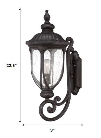 Black And Clear Seeded Dimmable Outdoor Hanging Light With Black And Clear Shades
