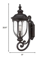 Black And Clear Seeded Dimmable Outdoor Hanging Light With Black And Clear Shades