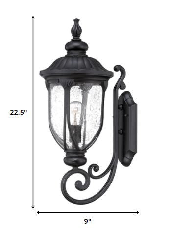 Black And Clear Seeded Dimmable Outdoor Hanging Light With Black And Clear Shades