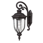 Black And Clear Seeded Dimmable Outdoor Hanging Light With Black And Clear Shades