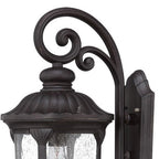 Black And Clear Seeded Dimmable Outdoor Hanging Light With Black And Clear Shades