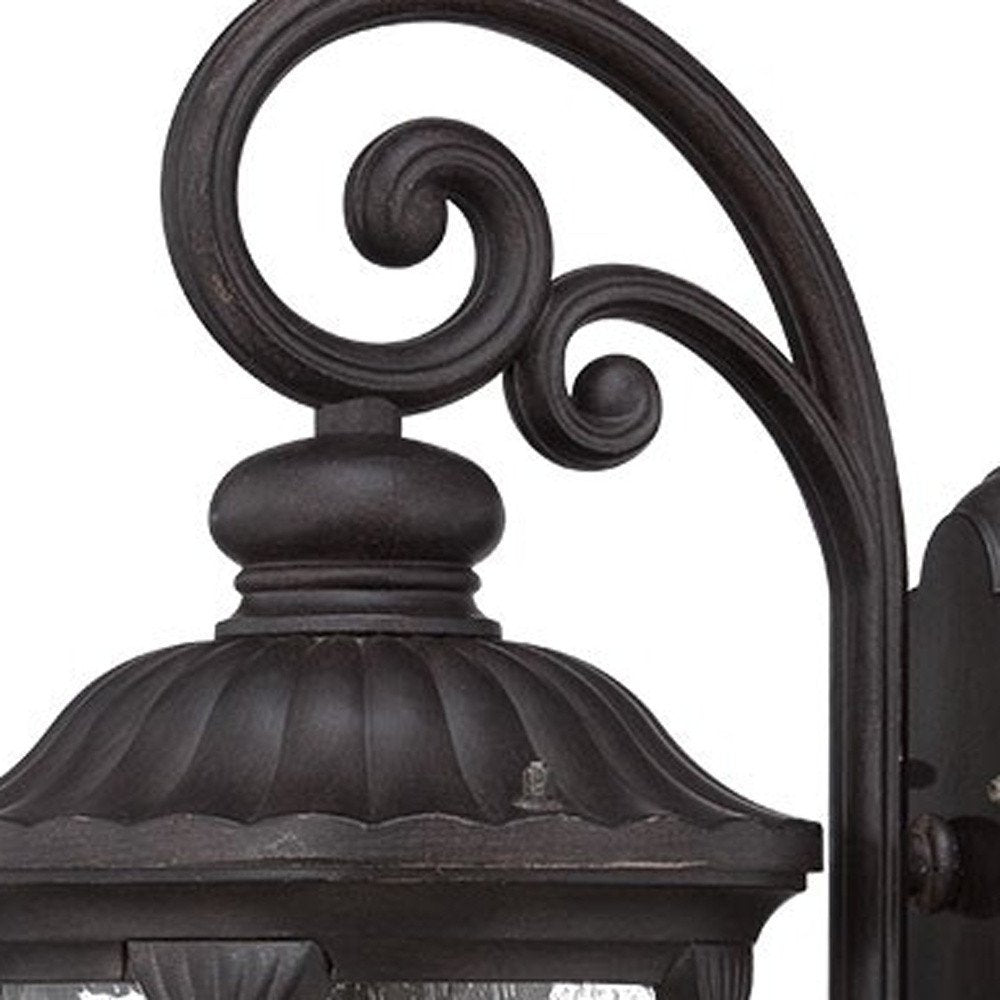 Black And Clear Seeded Dimmable Outdoor Hanging Light With Black And Clear Shades