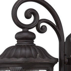 Black And Clear Seeded Dimmable Outdoor Hanging Light With Black And Clear Shades