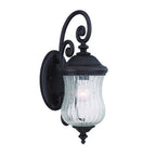 Black And Clear Seeded Dimmable Outdoor Hanging Light With Black And Clear Shades