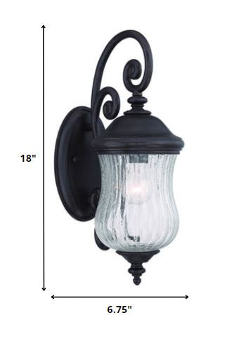Black And Clear Seeded Dimmable Outdoor Hanging Light With Black And Clear Shades