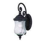 Black And Clear Seeded Dimmable Outdoor Hanging Light With Black And Clear Shades