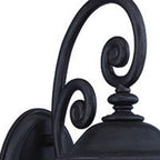 Black And Clear Seeded Dimmable Outdoor Hanging Light With Black And Clear Shades