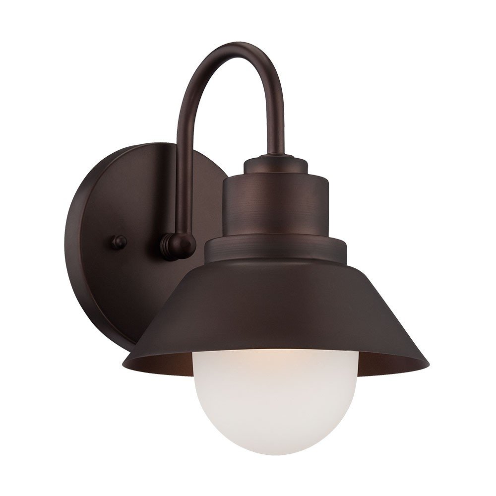 Dark Brown And White Frosted Dimmable Outdoor Hanging Light With Dark Brown And White Shades