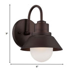 Dark Brown And White Frosted Dimmable Outdoor Hanging Light With Dark Brown And White Shades