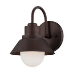 Dark Brown And White Frosted Dimmable Outdoor Hanging Light With Dark Brown And White Shades