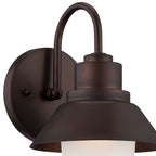 Dark Brown And White Frosted Dimmable Outdoor Hanging Light With Dark Brown And White Shades