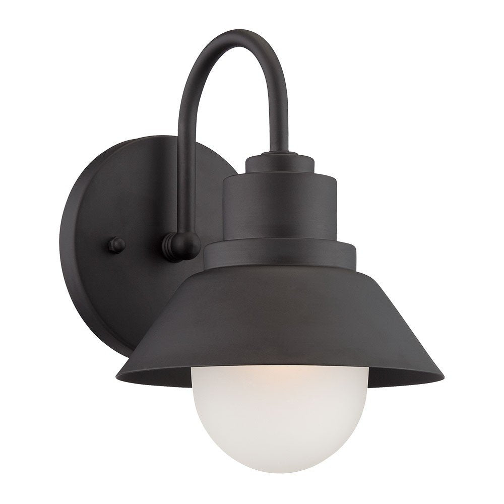 Black And White Frosted Dimmable Outdoor Hanging Light With Black And White Shades