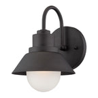 Black And White Frosted Dimmable Outdoor Hanging Light With Black And White Shades