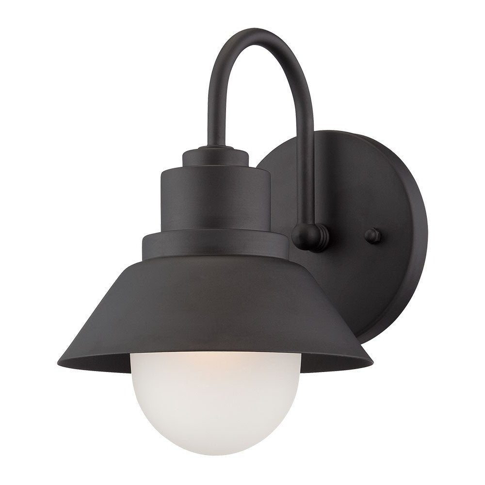 Black And White Frosted Dimmable Outdoor Hanging Light With Black And White Shades