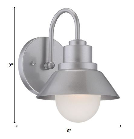 Silver And White Frosted Dimmable Outdoor Hanging Light With Silver And White Shades