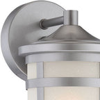 Brushed Silver Hanging Lantern Shape Wall Light