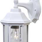 XL White Clear Glass Swing Arm Wall Light