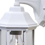 XL White Clear Glass Swing Arm Wall Light