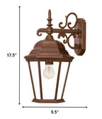 Brown Domed Hanging Lantern Wall Light
