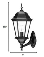 Black And Clear Beveled Dimmable Outdoor Hanging Light With Black And Clear Shades
