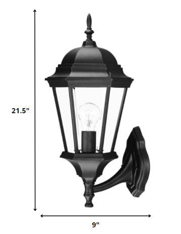 Black And Clear Beveled Dimmable Outdoor Hanging Light With Black And Clear Shades
