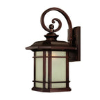 Antiqued Bronze And Clear Frosted Dimmable Outdoor Hanging Light With Antiqued Bronze And Clear Shades