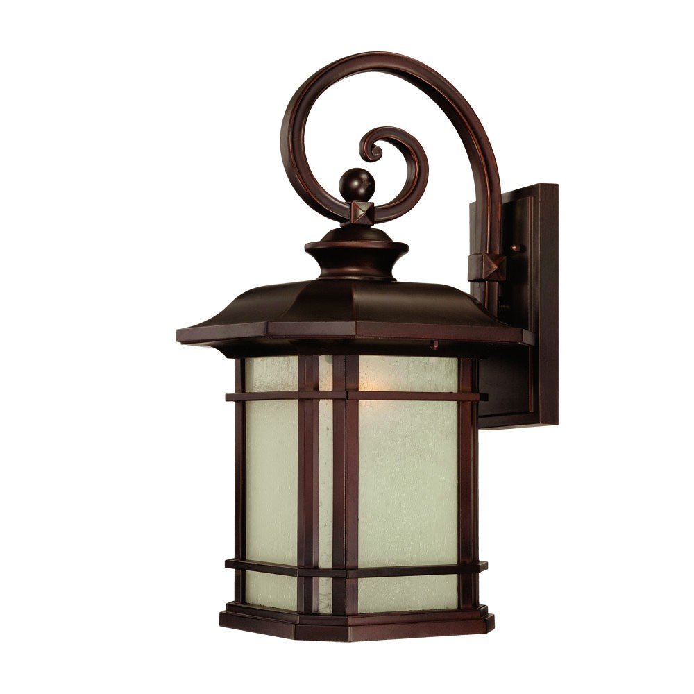 Antiqued Bronze And Clear Frosted Dimmable Outdoor Hanging Light With Antiqued Bronze And Clear Shades