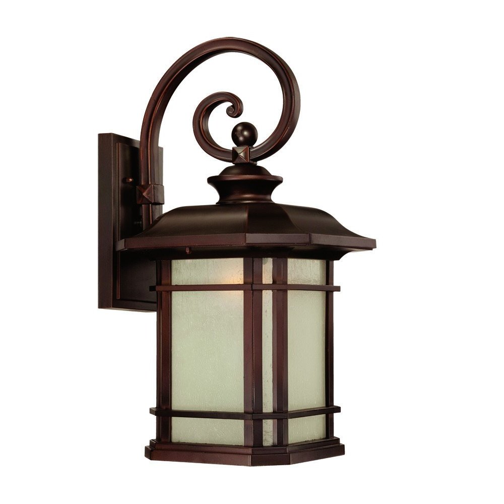 Antiqued Bronze And Clear Frosted Dimmable Outdoor Hanging Light With Antiqued Bronze And Clear Shades
