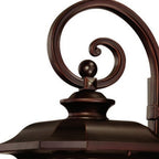 Antiqued Bronze And Clear Frosted Dimmable Outdoor Hanging Light With Antiqued Bronze And Clear Shades
