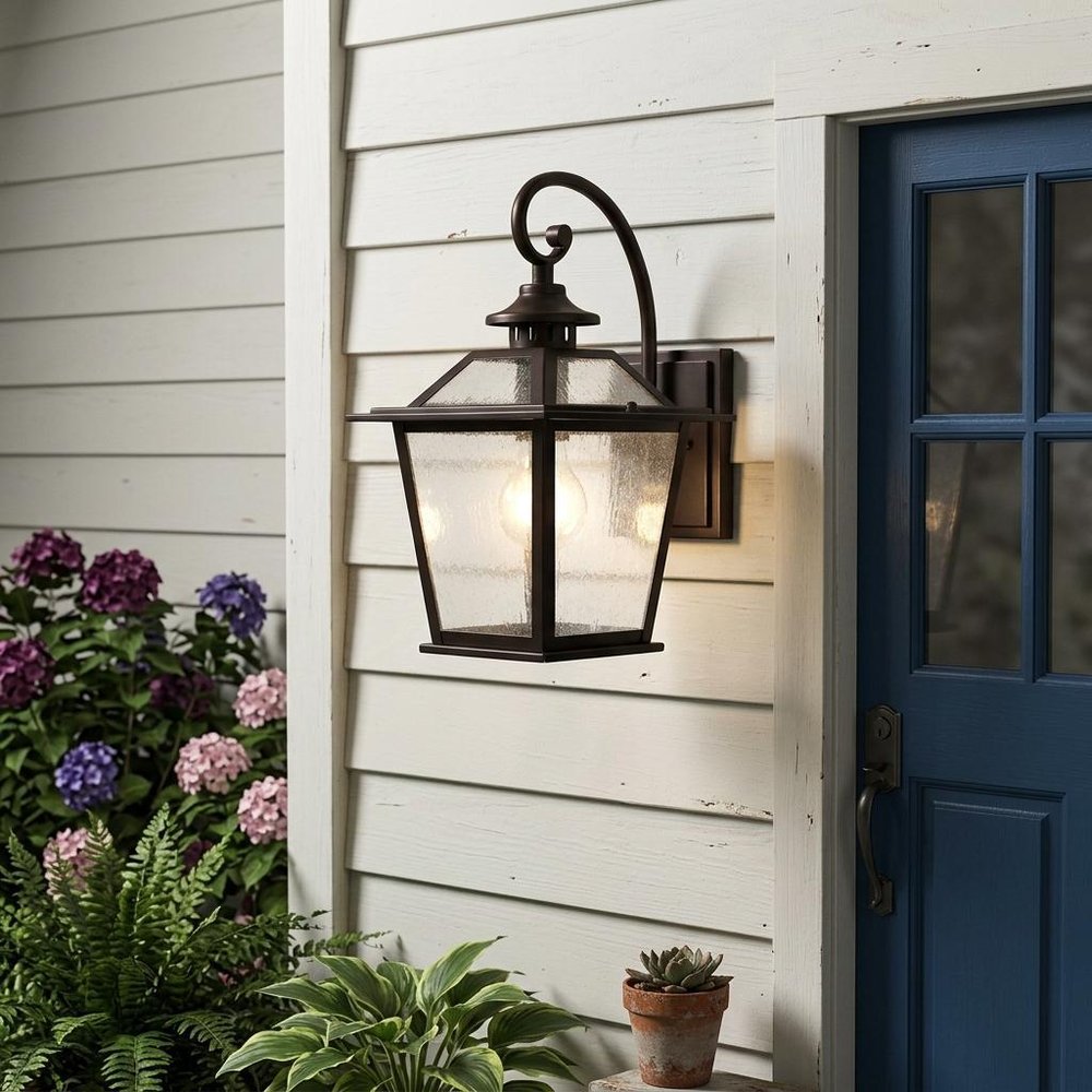 Antique Bronze Terrarium Shape Wall Light
