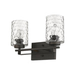 10" Black And Clear Metal Vanity Flush Mounted Sconce