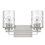 10" Silver And Clear Metal Vanity Flush Mounted Sconce