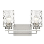 10" Silver And Clear Metal Vanity Flush Mounted Sconce