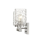10" Silver And Clear Metal Vanity Flush Mounted Sconce