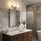 10" Silver And Clear Metal and Glass Vanity Flush Mounted Sconce