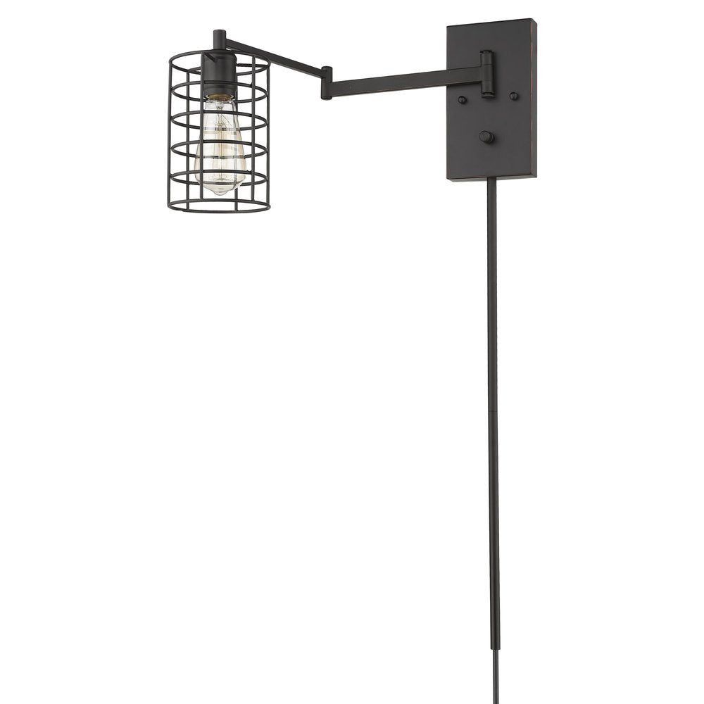 Industrial Gold Metal Wall Sconce