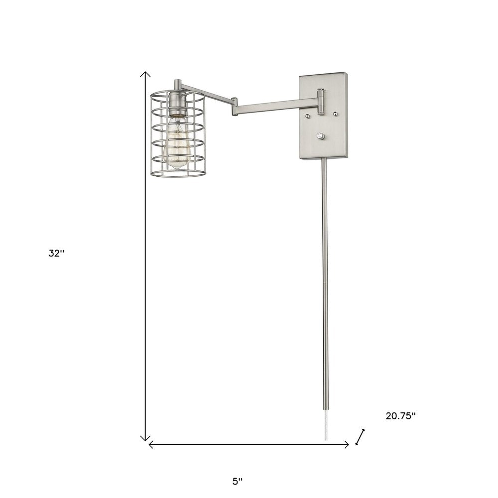 Industrial Gold Metal Wall Sconce
