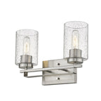 10" Silver And Clear Metal Vanity Flush Mounted Sconce