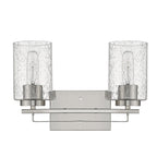 10" Silver And Clear Metal Vanity Flush Mounted Sconce