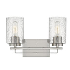 10" Silver And Clear Metal Vanity Flush Mounted Sconce