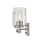 10" Silver And Clear Metal Vanity Flush Mounted Sconce