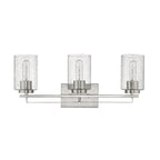 10" Clear And Silver Metal Vanity Flush Mounted Sconce