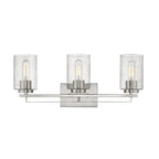 10" Clear And Silver Metal Vanity Flush Mounted Sconce