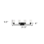 10" Black And Clear Metal Vanity Flush Mounted Sconce