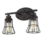 9" Bronze Metal Vanity Flush Mounted Sconce
