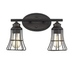9" Bronze Metal Vanity Flush Mounted Sconce