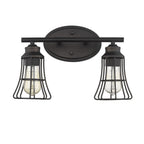 9" Bronze Metal Vanity Flush Mounted Sconce