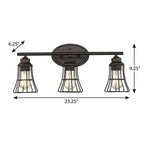 9" Bronze Metal Vanity Flush Mounted Sconce